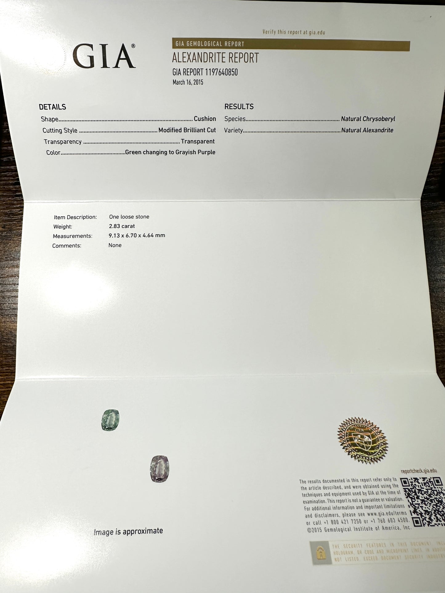 2.83ct GIA Certified Natural Alexandrite